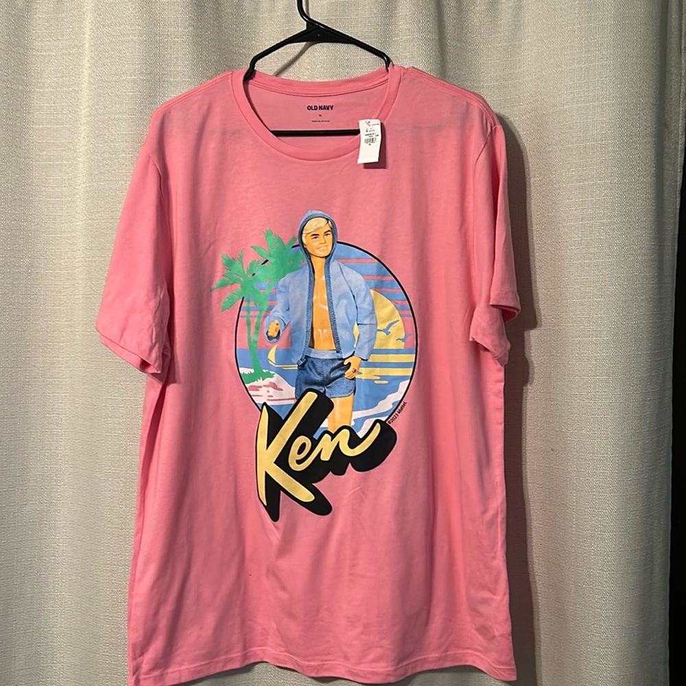 Men’s XL Pink Barbie/Ken T-shirt, NEW w/tags.